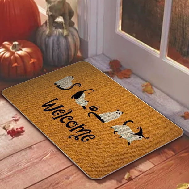 Puntoco Alfombrillas de Halloween Alfombrillas para puerta de restaurante Decoración del hogar Alfombrillas para puerta de entrada Alfombrillas para baño Alfombrillas para pies de baño