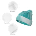thumbnail image 3 of Easygdp Teal Turquoise 1 Winter Beanie for Men Women Beanie Knit Hat Cuffed Cap Beanie Knit Chunky Snow Cap, 3 of 6