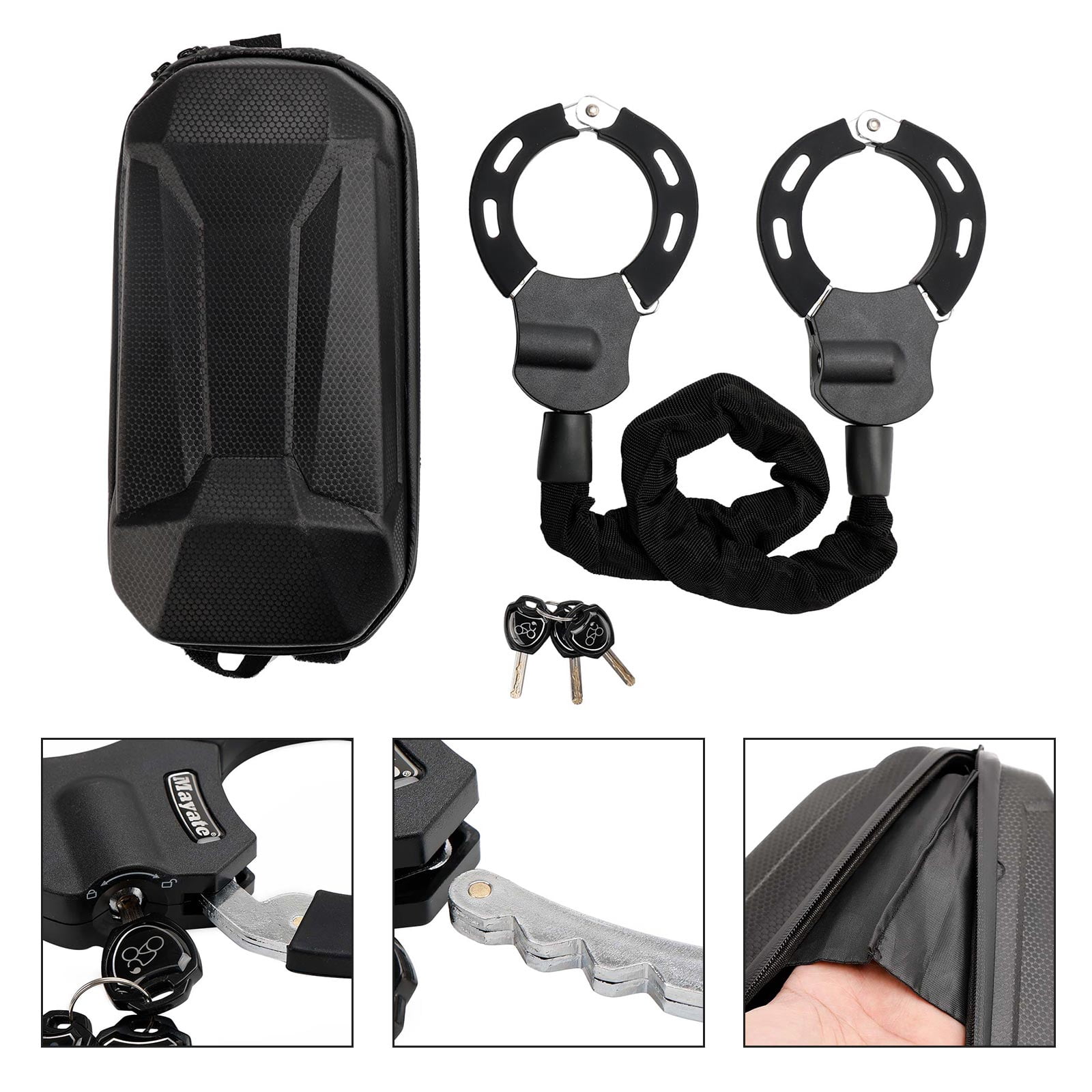 Motorcycle Bike Electric Scooter Lock For Anti-Theft with 60cm Chain Lock and Key