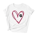 thumbnail image 4 of Posijego T-Shirts Graphiques Cœur pour Femmes Saint-Valentin Manches Courtes T-Shirts d'Été Mignons Col Rond Décontractés, 4 of 4