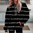 thumbnail image 2 of Bovemsi Sweatshirt for Women Oversized Hoodies Striped Plus Size Sweatshirts Long Sleeve Pullover Fall Clothes With Pocket Comfort Hoodie, 2 of 9