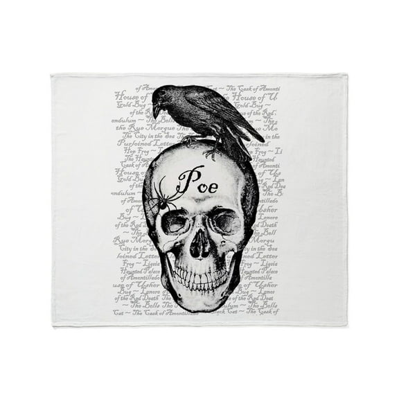 CafePress - Raven Poe Throw Blanket - Soft Fleece Throw Blanket, 50"x60" for All Ages