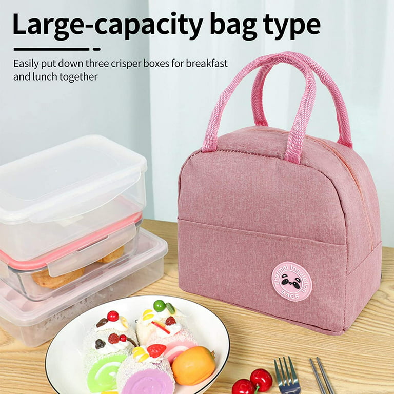 Cooler Lunch Box Portable Insulated Canvas Lunch Bag For Picnic