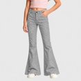 thumbnail image 5 of Tiijoy Girls Stylish Leopard Print Flared Pants Casual Slim Fit Pants, Grey, Size 5-16, 5 of 5