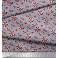 thumbnail image 3 of Soimoi polyester Crepe Fabric Damask Design,Leaves & Aster Floral Print Fabric by Yard 52 Inch Wide, 3 of 3