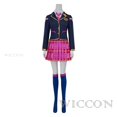 thumbnail image 4 of Disfraz de Song Hana para cosplay de anime, uniforme escolar D.va JK, abrigo, falda, traje de Halloween, traje de Dva para terceros para mujer, 4 of 5
