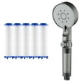 thumbnail image 1 of High Pressure Filtered Shower Head with Handheld Wash | Hard Water Filter | 5 Spray Settings - Rainfall, Massage, Mist | Tool-Free Installation | ABS Material | Includes 1 Showerhead & 5 Filters, 1 of 9
