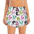 thumbnail image 2 of Balery Funny Chicken Pantalones cortos deportivos para mujer con forro y dos bolsillos, elásticos, para entrenamiento, gimnasio, yoga-X-Large, 2 of 7