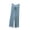Light Blue, variant on Asxite Womens Pajamas Solid Elastic Waist Casual Home Comfortable Picot Hem Capris Wide Leg Pants Sleep