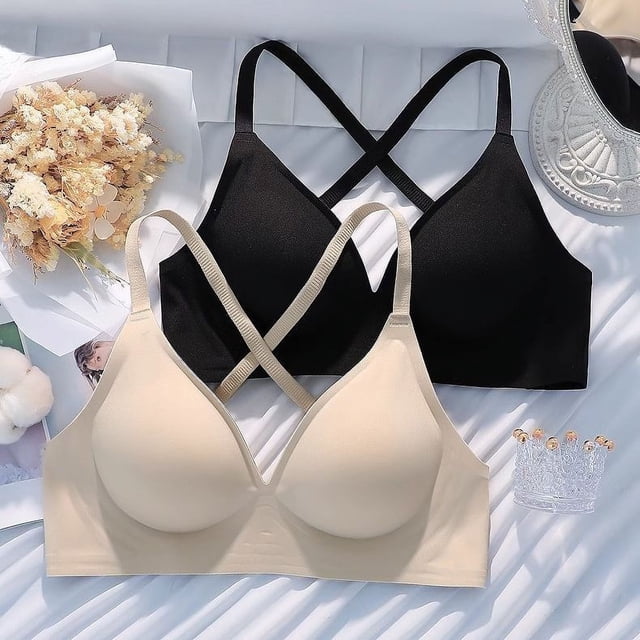 Ropa interior de expansión exterior, ropa interior fina sin costuras de gelatina desnuda, sujetador de mujer con realce de pecho pequeño, transpirable y favorecedor que contrae los senos