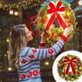 thumbnail image 6 of Christmas Decoration Wreath, LED Artificial Wreath, 15.7 Inch Prelit Red Christmas Door Wreath, Plastic Flame-Retardant Indoor Outdoor Holiday Decor, 6 of 8