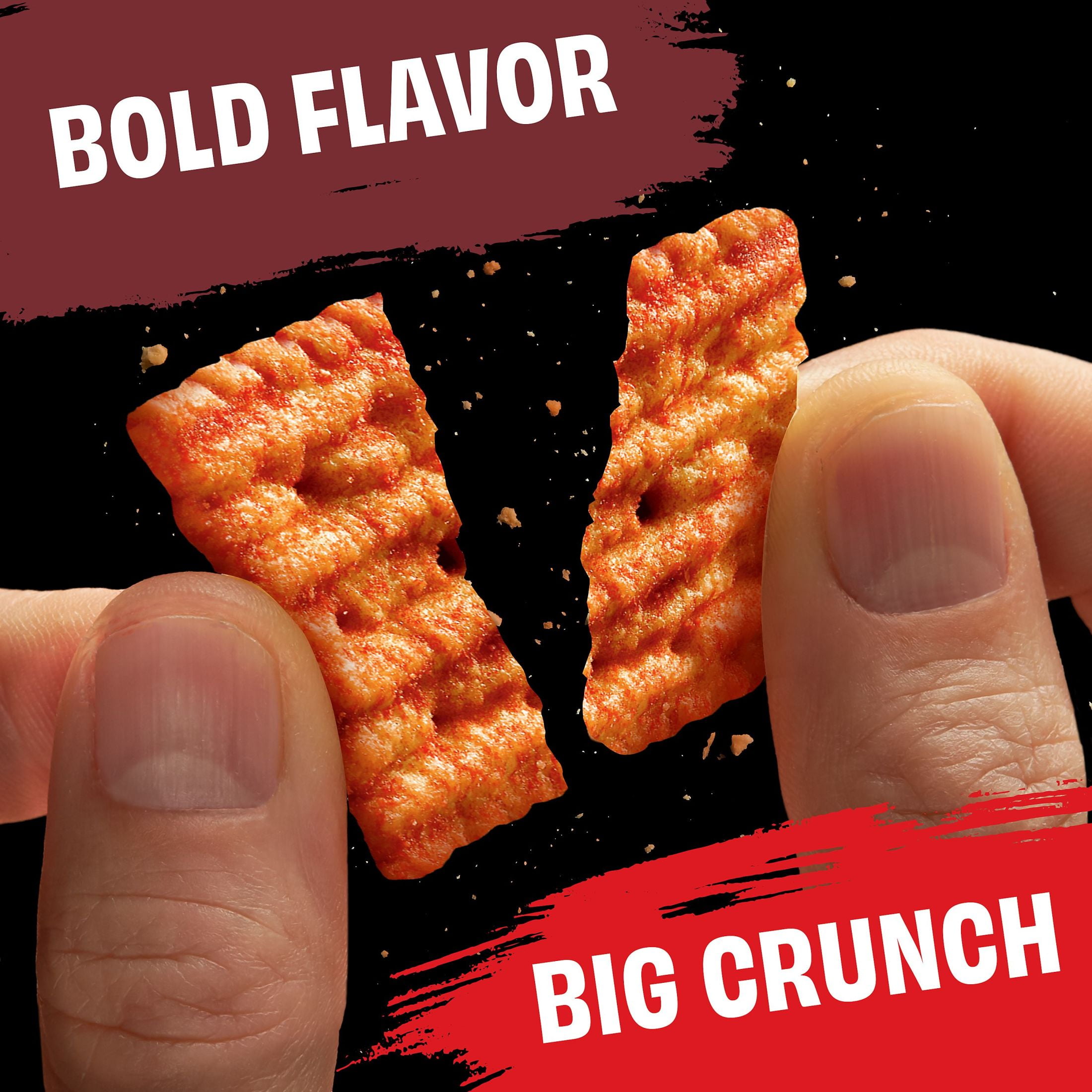 Cheez-It Grooves Scorchin' Hot Cheddar Cheese Crackers, Crunchy Snack Crackers, 9 oz