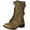Taupe PU, variant on Soda Dome Mid Calf Height Women's Military / Combat Boots