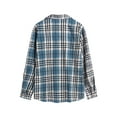 thumbnail image 2 of Zaful Classic Plaid Shirt for Men Plaid Print Flannel Shirt Blue XL, 2 of 7