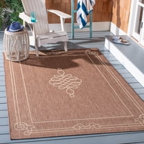 Safavieh Courtyard Andy Medallion Indoor/Outdoor Area Rug, Chocolate/Cream, 2'7" x 5'
