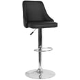 thumbnail image 2 of Home Square Trieste Leather Adjustable Bar Stool in Black - Set of 2, 2 of 5