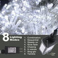 thumbnail image 3 of Christmas Tree Lights - 320 LEDs 115ft/35m End-to-End 8 Modes Plug in Indoor/Outdoor Waterproof Decorative Fairy Twinkle String Lights for New Year/Thanksgiving Day/Wedding/Patio/Home - Cool White, 3 of 5