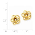 thumbnail image 2 of 14k Yellow Gold Classic Love Knot Stud Post Earrings, 2 of 5