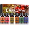 thumbnail image 1 of wefenad Juego de 6 aceites esenciales terapéuticos de 10 ml, aceites esenciales solubles en agua, aceite esencial terapéutico natural puro para difusor de aceites esenciales, set navideño, 1 of 3