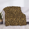 thumbnail image 3 of Disketp Gold Glitter Leopard Flannel Blankets - Thick and Warm Blanket for Winter, Soft Fuzzy Plush King Blanket for All Seasons40"x30", 3 of 6
