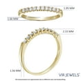 thumbnail image 4 of Vir Jewels 1/4 CTTW Diamond Wedding Band Women 14K Yellow Gold Half Eternity Round Prong Set, 4 of 6
