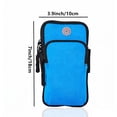 thumbnail image 5 of ZWHong Running Phone Holder, Universal Phone Armband for iPhone & Samsung, Workout Phone Holder with Arm Band, Secure Running Armband for Men & Women, Gym Exercise Phone Sleeve（blue）, 5 of 6