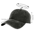 thumbnail image 3 of ZQUUVOU Women's and Men's Denim Baseball Cap Washed Distressed Soft Top Curved Brim Hat Vintage Outdoor Casual Black, 3 of 7