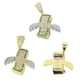 thumbnail image 3 of Collar Dinero Diamantes Torsal HipHop Alas Acero Inoxidable dorado 60 cm, 3 of 8