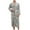 Gray, variant on ZVNAΖH Men's Shawl Collar Fleece Bathrobe Long Spa Robe, Thickened Plush Robe Big and Tall Bathrobe, Winter Loungewear