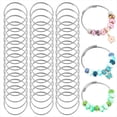 thumbnail image 3 of Juego de 45 Pulseras con Dijes de Serpiente, de Acero Inoxidable, Expandibles, Ajustables, de Plata., 3 of 8
