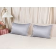 thumbnail image 6 of REGALWOVEN Pillow Cases Set of 2, Soft Satin Polyester Cooling Pillow Covers with Envelope Closure Khaki Gray Queen, 6 of 7