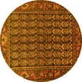 thumbnail image 1 of Ahgly Company Machine Washable Indoor Round Persian Yellow Traditional Area Rugs, 8' Round, 1 of 4