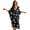 Daisy Flower Black, variant on Xixirimido Beach Dolphins Hibiscus Floral Print Women’s Plus Size Beach Kaftan Dress V-Neck Batwing Sleeve Swimsuit Cover Up Flowy Caftan Dress for Pool, Cruise & Resort Wear