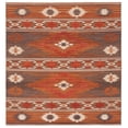 thumbnail image 2 of Safavieh Kilim Elvin Tribal Area Rug, Brown/Dark Gray, 6' x 6' Square, 2 of 10