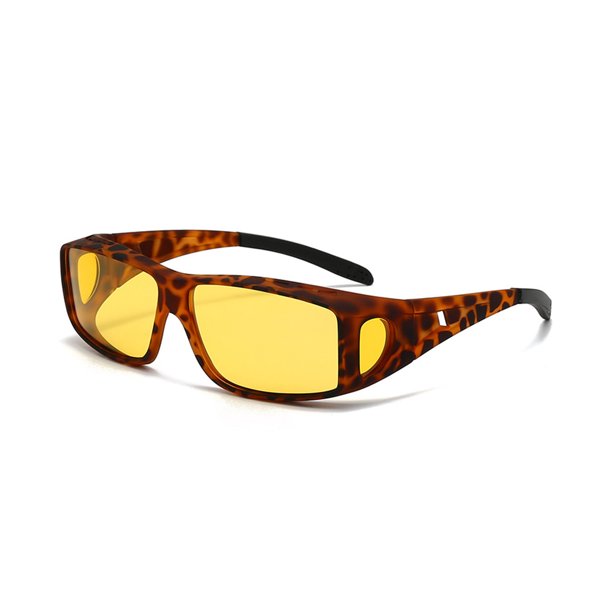 Gafas de visión nocturna polarizadas para conducción nocturna, antideslumbrantes, se ajustan sobre gafas de sol para hombres y mujeres, protección UV y alivio de la fatiga visual.