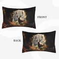 thumbnail image 3 of Haiem Pillowcase for Hair and Skin Queen - Enchanted Deer In Cave Printed Soft Pillowcase with Envelope Closure-14"x20", 3 of 8