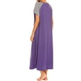thumbnail image 3 of Avidlove Women Long Nightgown Full Length Sleep Shirt Sleepwear Short Sleeve Loungewear with Pockets, 3 of 7