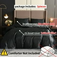 thumbnail image 2 of 3pcs Satin Duvet Cover Set, Luxury Silky Solid Color Bedding Set, Soft Comfortable Duvet Cover, For Bedroom, Guest Room (1*Duvet Cover + 2*Pillowcase, Without Core), 2 of 4