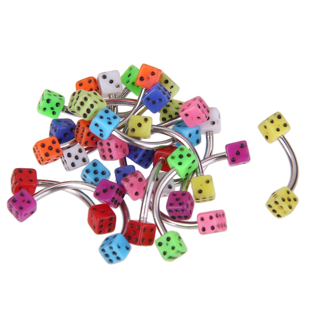 20 Multicolor Belly Button Navel Lip 3mm