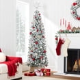 thumbnail image 2 of Lápiz flocado Christmas Tree Best Choice Products de 12 pies, 2 of 8