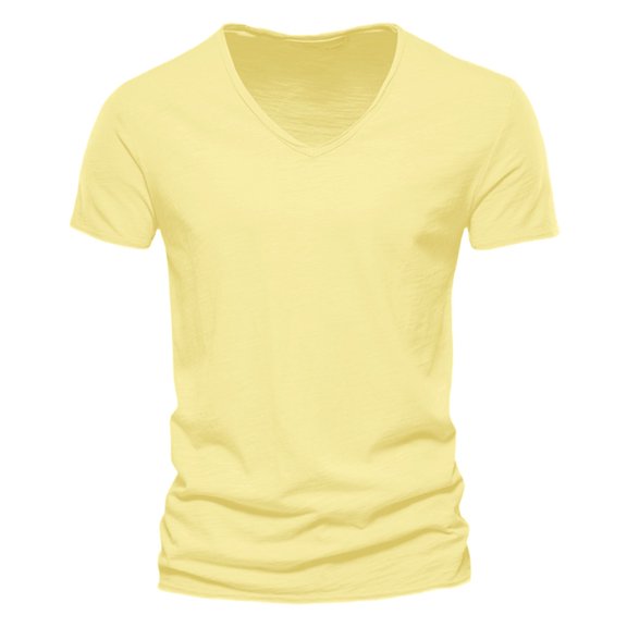 Shadoumai White T Shirts for Men, Polo Shirts for Men, Short Sleeve Crew Neck Solid Color Lightweight Workout Tops