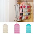 thumbnail image 3 of Organizador colgante de 16 bolsillos para ropa interior y calcetines - Color rosa, ideal para armarios y puertas. ¡Mantén tu espacio ordenado y accesible!, 3 of 6