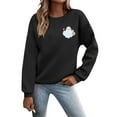thumbnail image 1 of VBARHMQRT Chandail Blanc Women Chandails Imprimés d'Automne et d'Hiver pour Femmes, 1 of 3