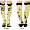 thumbnail image 2 of High Elasticity Compression Socks, High Knee Socks Adult Universal Leisure Relieve Fatigue, Cute Honey Travel Daily with Running (1 Pair) Gift, 2 of 7