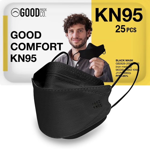 Mascarilla Good Mask Co. Good Comfort KN95 desechable, paquete de 25