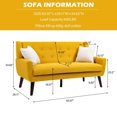 63 in. Straight Arm 2Seater Sofa in Yellow