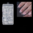 thumbnail image 1 of 120 Pcs,Soft Gel Ballerina Nail Tips,Full Cover Coffin Fake Nail Tips With Box,Clear False Nail Tips For Nail Salons Home DIY,12 Sizes, 1 of 4