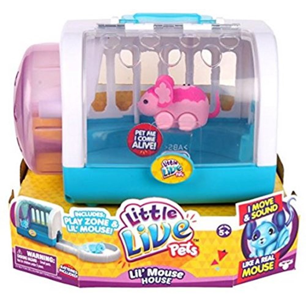Moose Toys Little Live Pets Season 1 Lil' Mouse Cage Set, Blossom