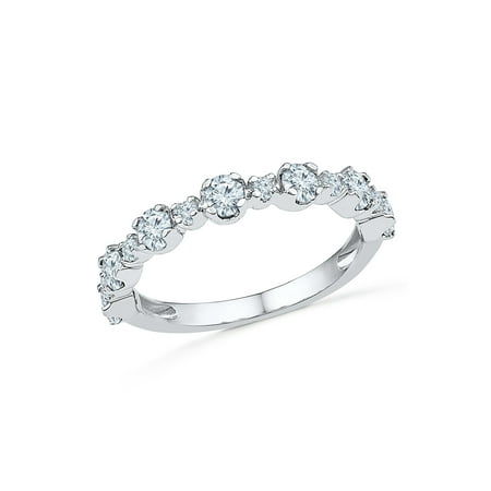 STERLING SILVER LAB CREATED WHITE SAPPHIRE   ANNIVERSARY