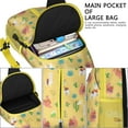 thumbnail image 4 of Elephant and Flowers Print Multipurpose Backpack – Breathable Padding, Adjustable Strap, Secure Zippers – Floral Jungle Travel Style, 4 of 5